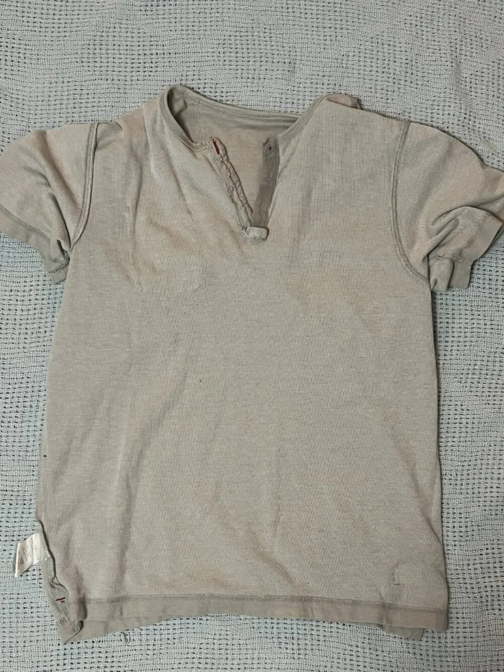 Five Four Short Sleeve Three Botton Henley Shirt - Large